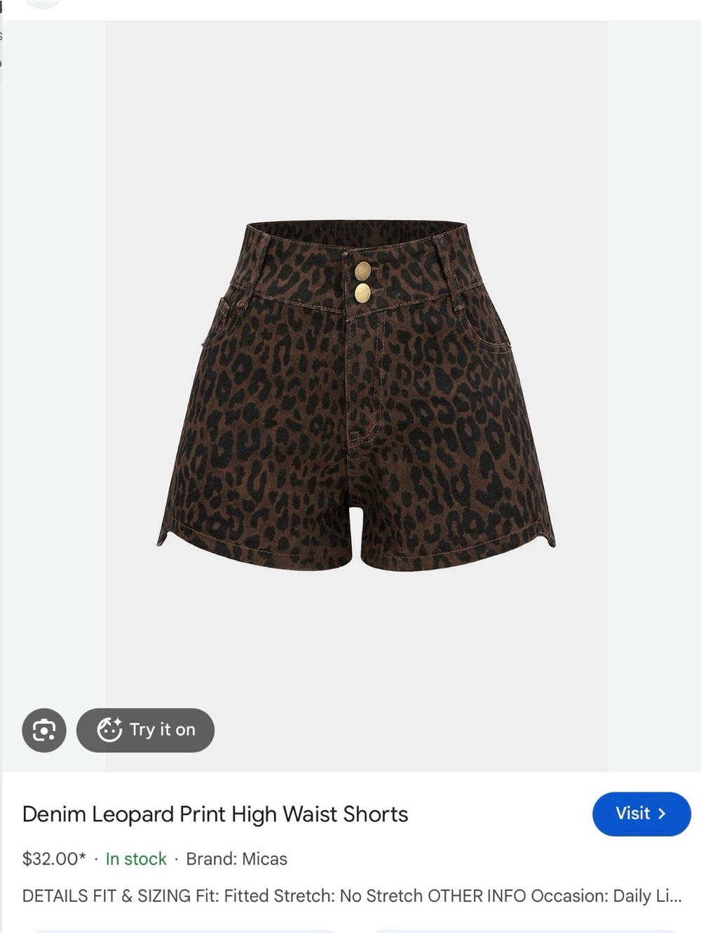▪️NWT High-Waist Leopard Shorts ▪️